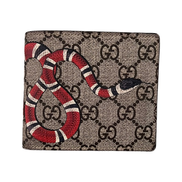 Gucci Monogram King Snake Bifold Wallet - Picture 1 of 8